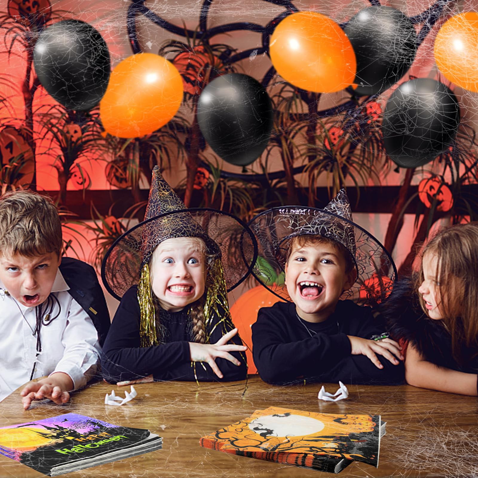 Gleemix Halloween Luftballons 30 Stück - Orange, Schwarz, Lila 25cm