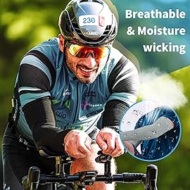 YESLIFE 2 Pairs UV Sun Protection Arm Sleeves for Men & Women - Tattoo Cover Up - UPF 50 Cooling Sports Sleeve for Basketball Golf Running (White & Gray)