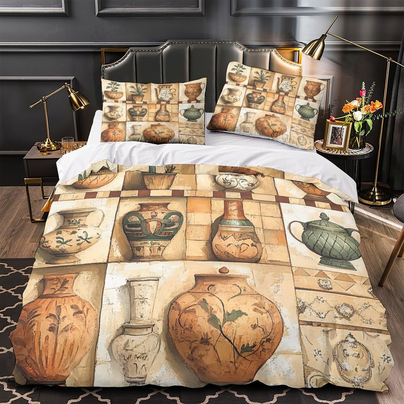 Parure de lit avions anciens 220x240 cm avec housse de couette en microfibre imprimée 3D