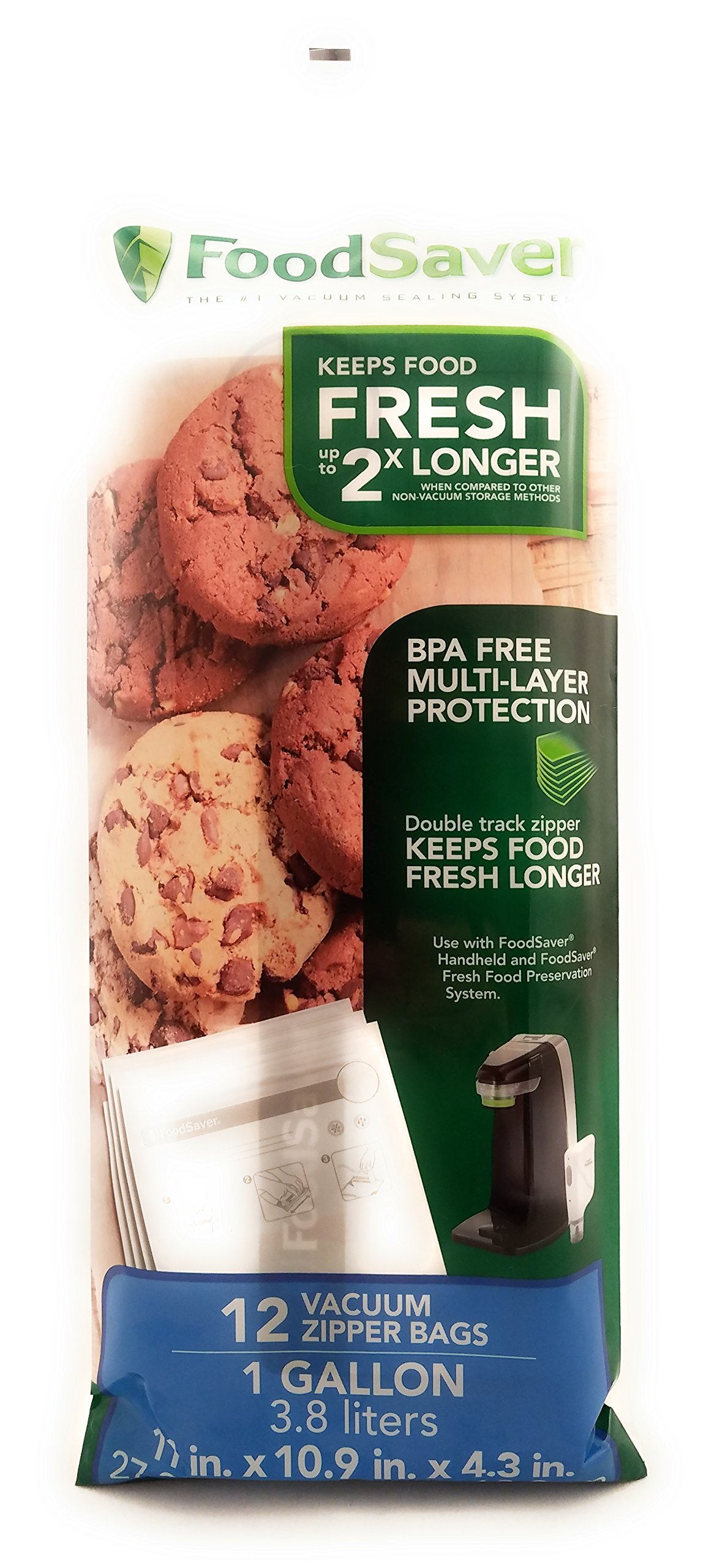 Buy FoodSaver FSFRBZ0316P00 Gallon Bag FoodSaver 12 Count Online at