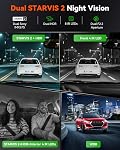 Vantrue E360 ACE All Channel Dash Cam, 585°, STARVIS 2, Front Inside Rear Full Coverage Dashcam with Selfie Stick Tripod, Fisheye, Dual IR Night Vision, Action Camera, Voice Control, GPS, Support 1TB