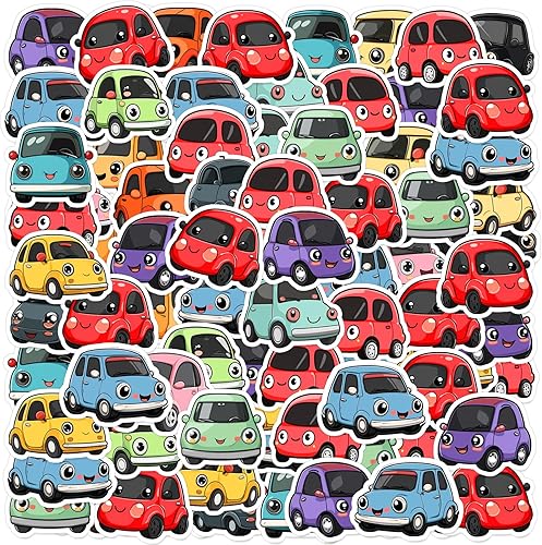 Pogiimi 100 calcomanías de dibujos animados para autos, películas, lindas calcomanías de vinilo impermeables para botellas de agua, laptop,