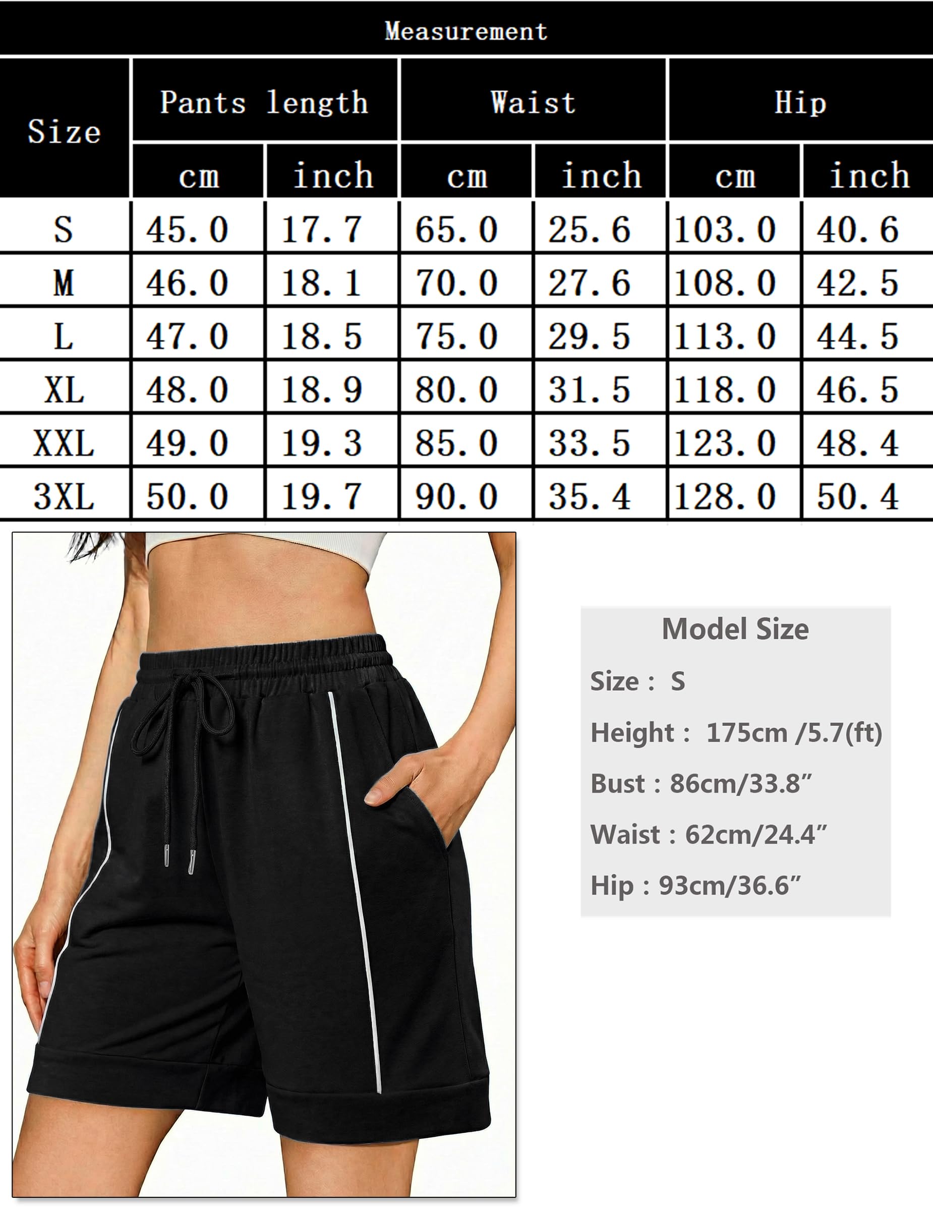 Litherday Shorts Mujer Algodón Verano Pantalones Cortos Deportivos con Bolsillos Grandes y Cintura Elástica para Yoga Running Casa S-XXL