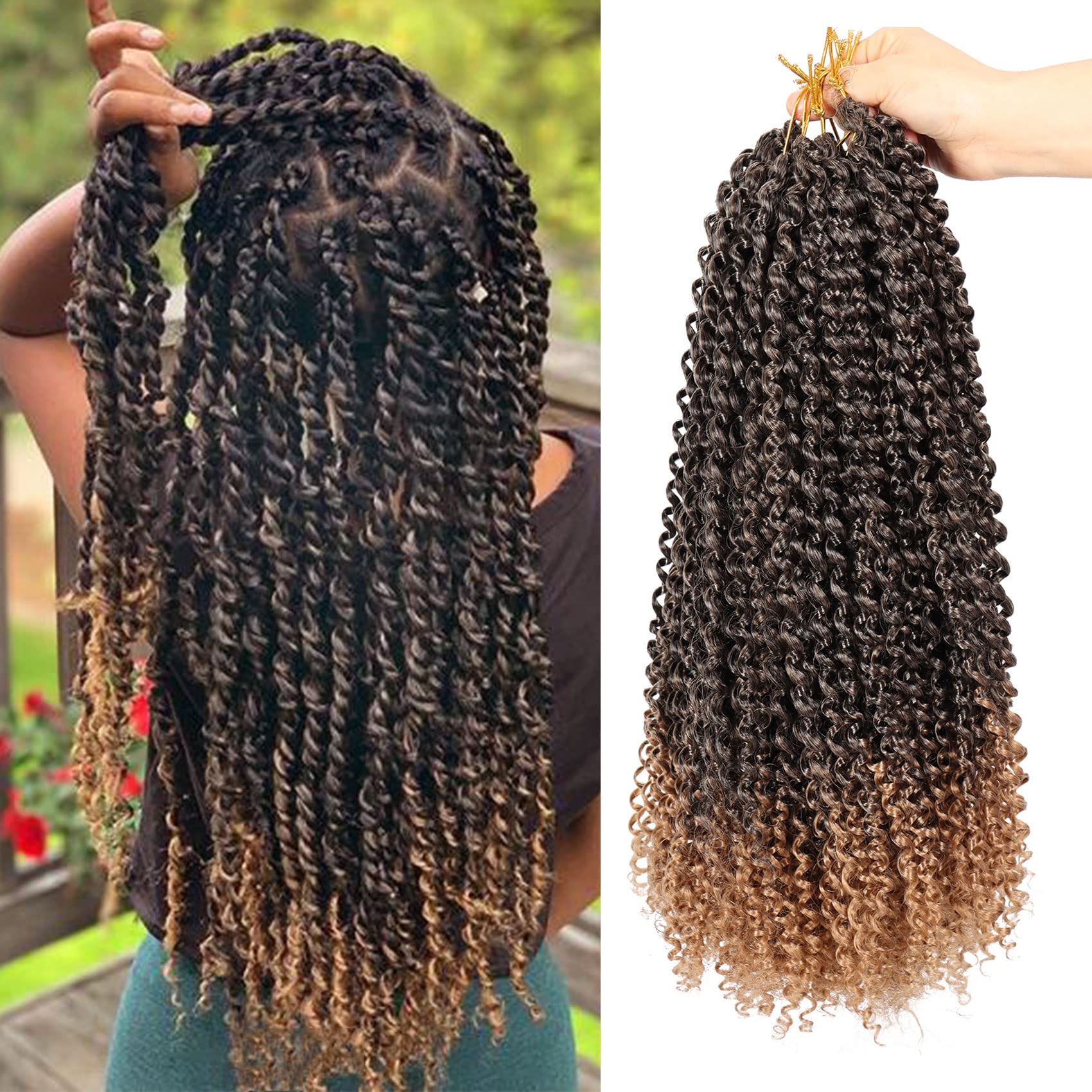 Amazon.com : 16 Inch Passion Twist Crochet Hair Bohemian Water Wave for  Passion Twist Crochet Braiding Hair Pre Looped Synthetic Braids Curl Spring  Twists (7packs, T1B/27#) : Beauty & Personal Care