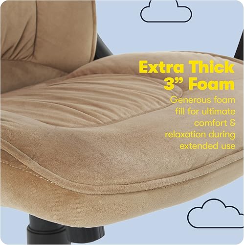 Miniatura 9 de Serta Silla de oficina ejecutiva Almohadas de cuerpo en capas tapizadas por computador ergonómicas