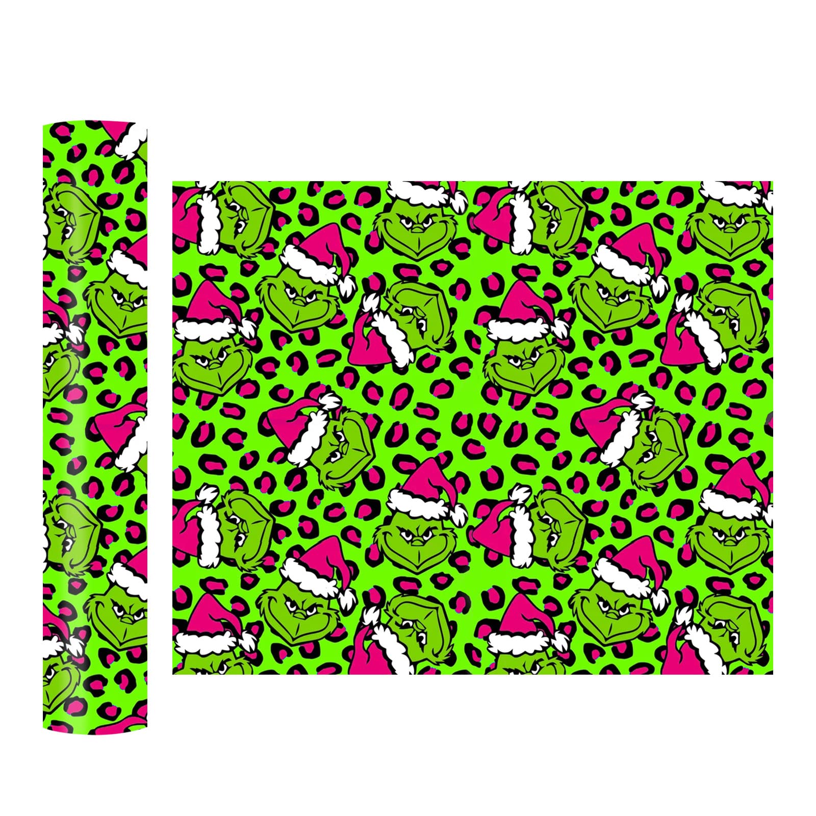 SDFDS Christmas Vinyl The_Grinch Heat Transfer Vinyl HTV Bundle for t shirts Green monster Iron on Vinyl Sheets for DIY Crafts Pillows Hats Clothes New Year