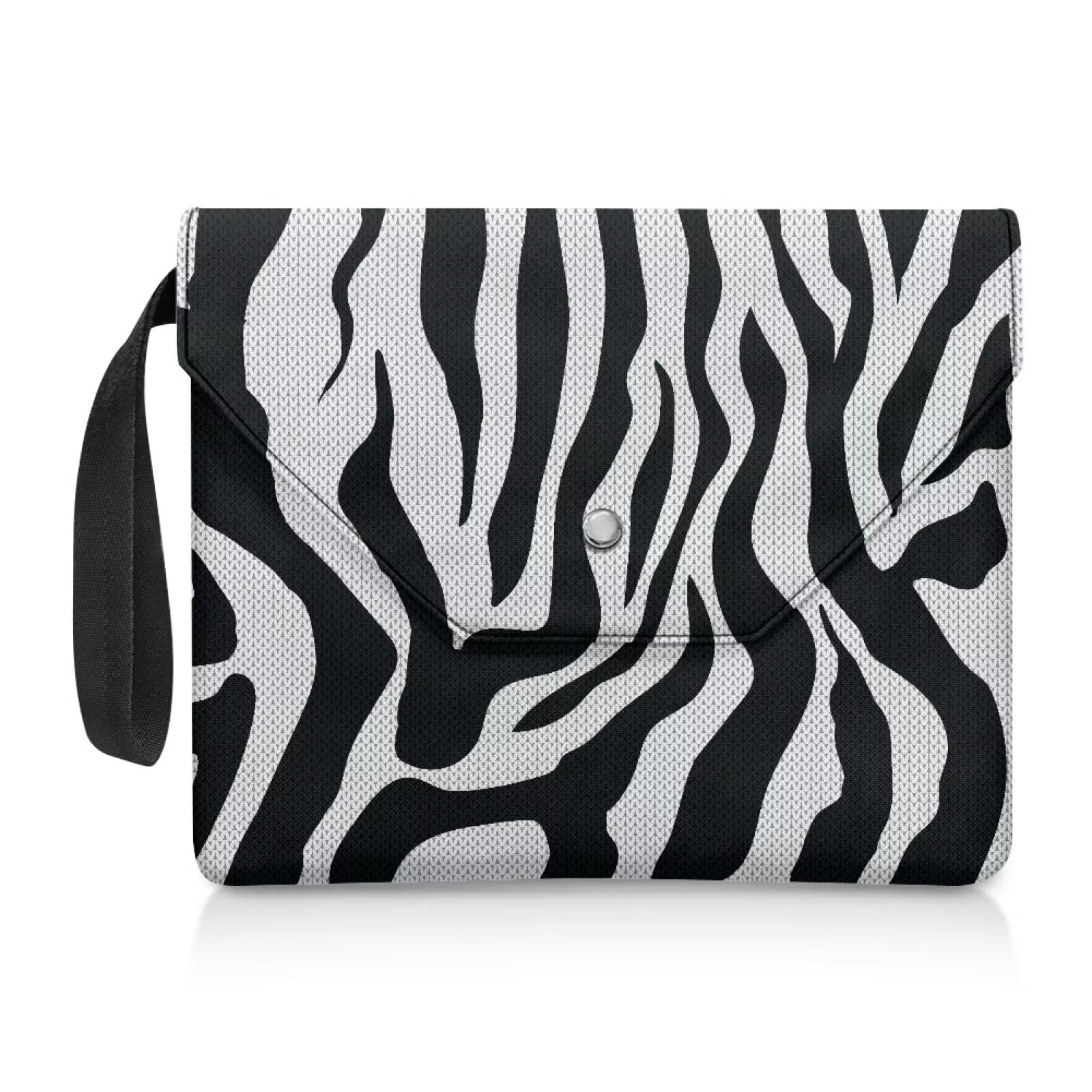 NETILGEN Book Sleeve Book Protector Sleeve for Paperback Notebook Bible Journal Textbooks, Washable Book Pouch Bookbag Reading Lover Book Worm Gifts, Zebra Print Grey