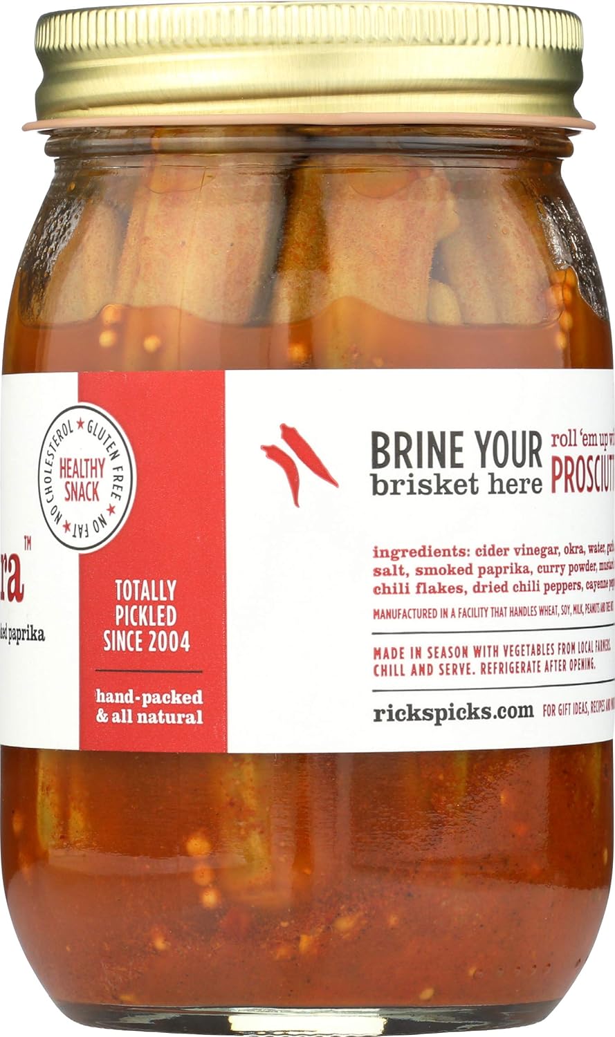 Rick's Picks Smokra, 15-Ounce Jars (Pack of 4)