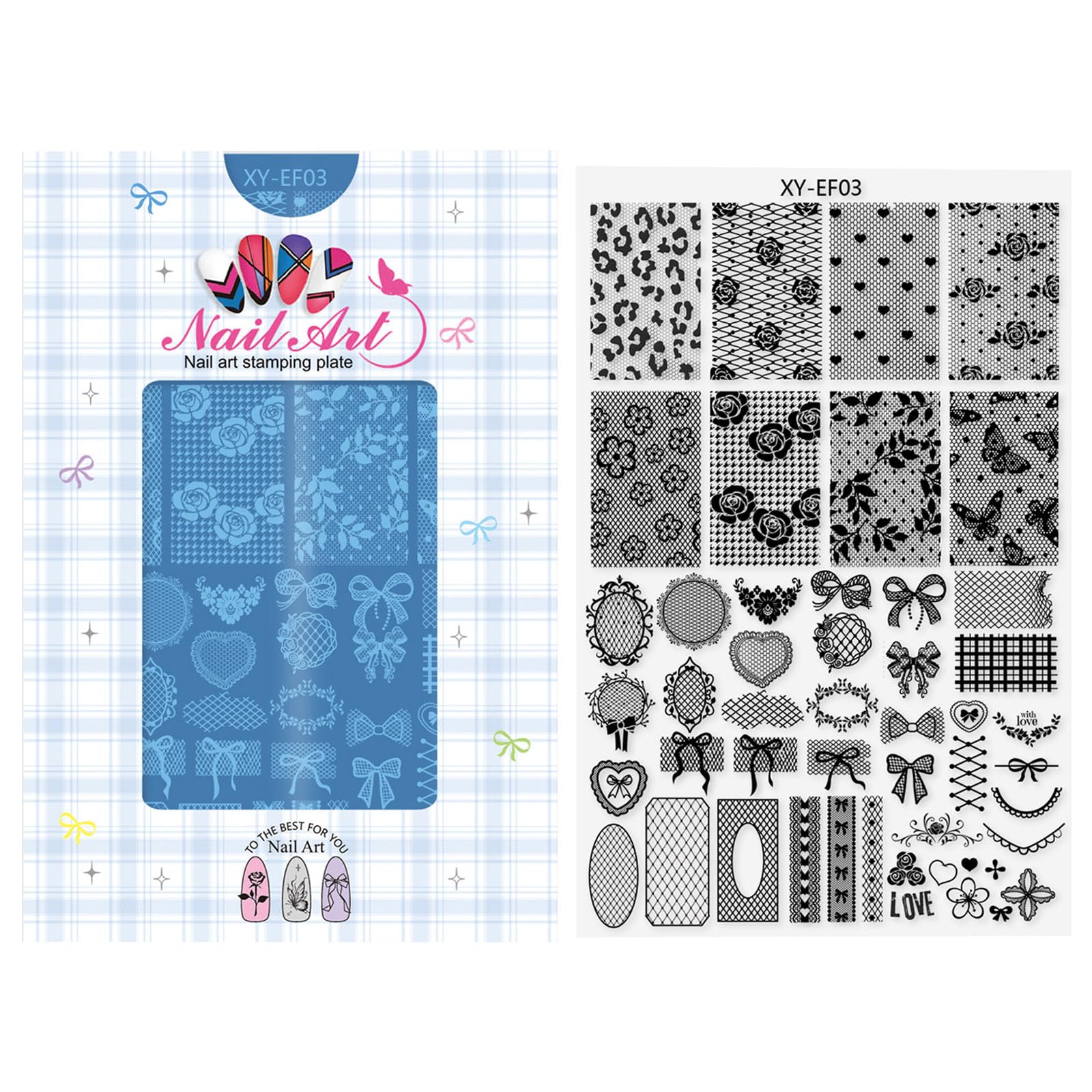 Nails Stamp Plate Art Stamping Flower Lace Line Plate Template Picture Plate Design Nail Stamping-image-42