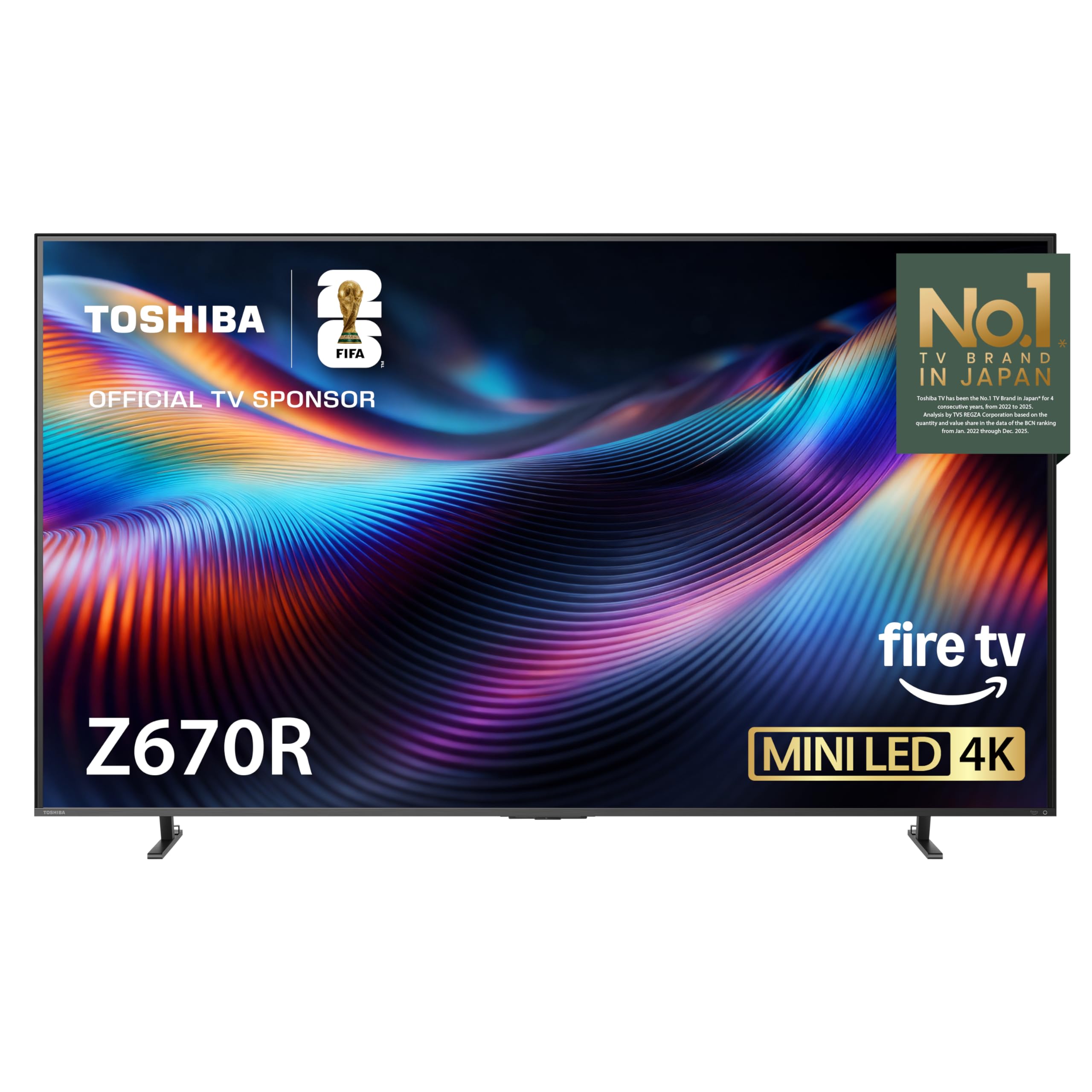 Toshiba 65" Class Z670R Series Mini-LED 4K UHD Smart Fire TV (65Z670R, 2026 New) - QLED, Native 144Hz, HDR10+, Dolby Vision IQ, REGZA Engine Zri, Dolby Atmos, Game Mode Pro, ALLM, Alexa Built-in