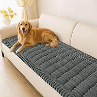 Vista 15 de hyha Funda para sofá de perros, lavable, antideslizante, mullida y apta para mascotas para sofá de 3 cojines, funda gruesa y suave, protector
