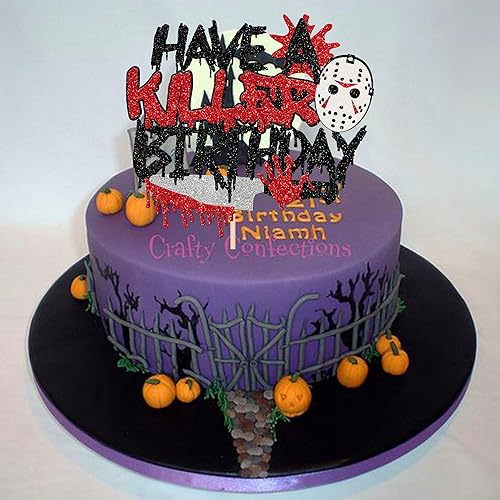 Vista 110 de Rsstarxi 1 paquete de decoración espeluznante para tartas, fantasma, murciélago, araña, decoración de Halloween y primer cumpleaños Diseño 4