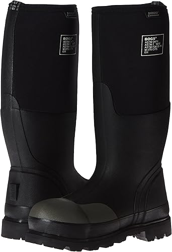 Miniatura 7 de Bogs Botas de lluvia de trabajo de goma impermeables con punta de acero para hombre