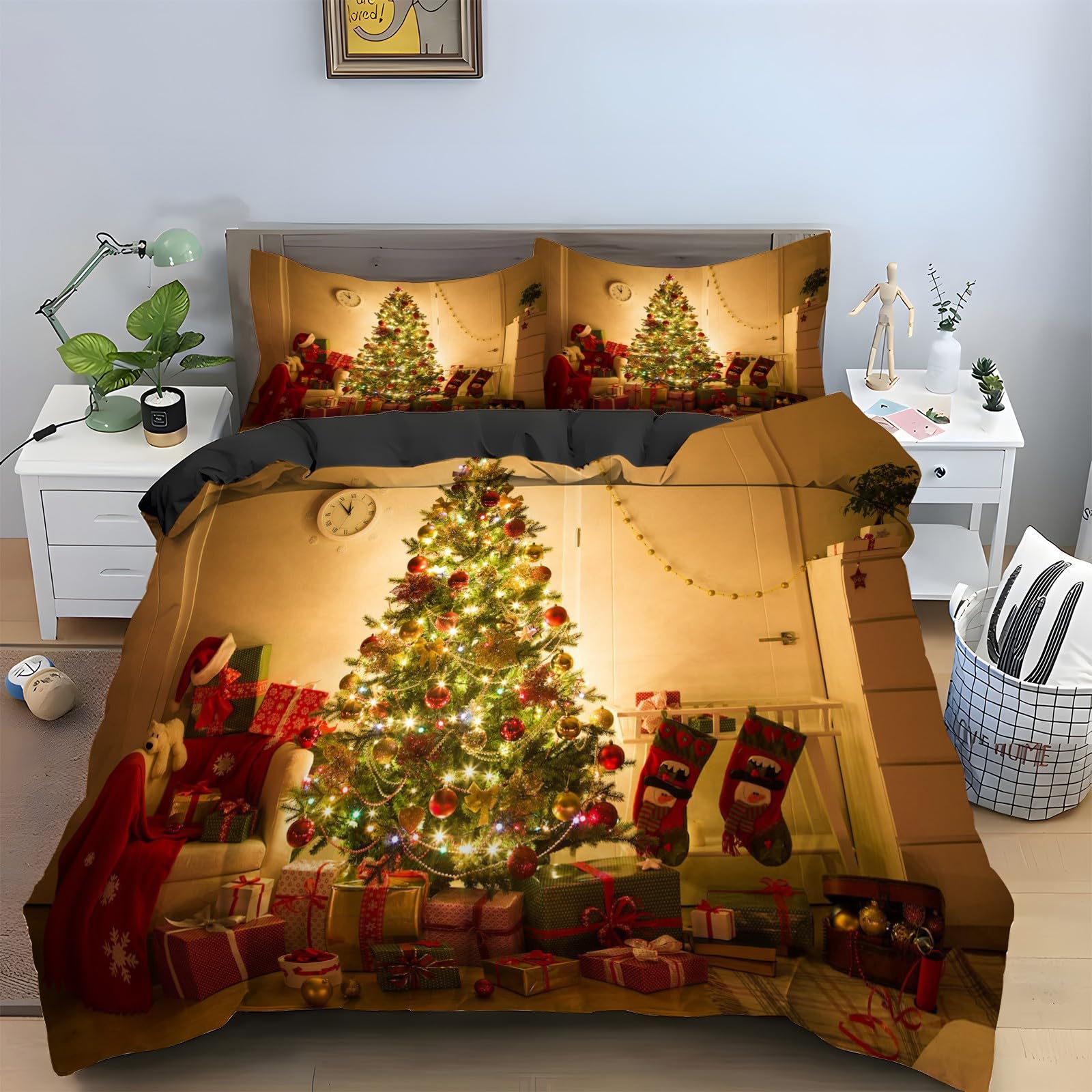 Ensemble de literie 3 pièces avec housse couette 240x260 et deux taies