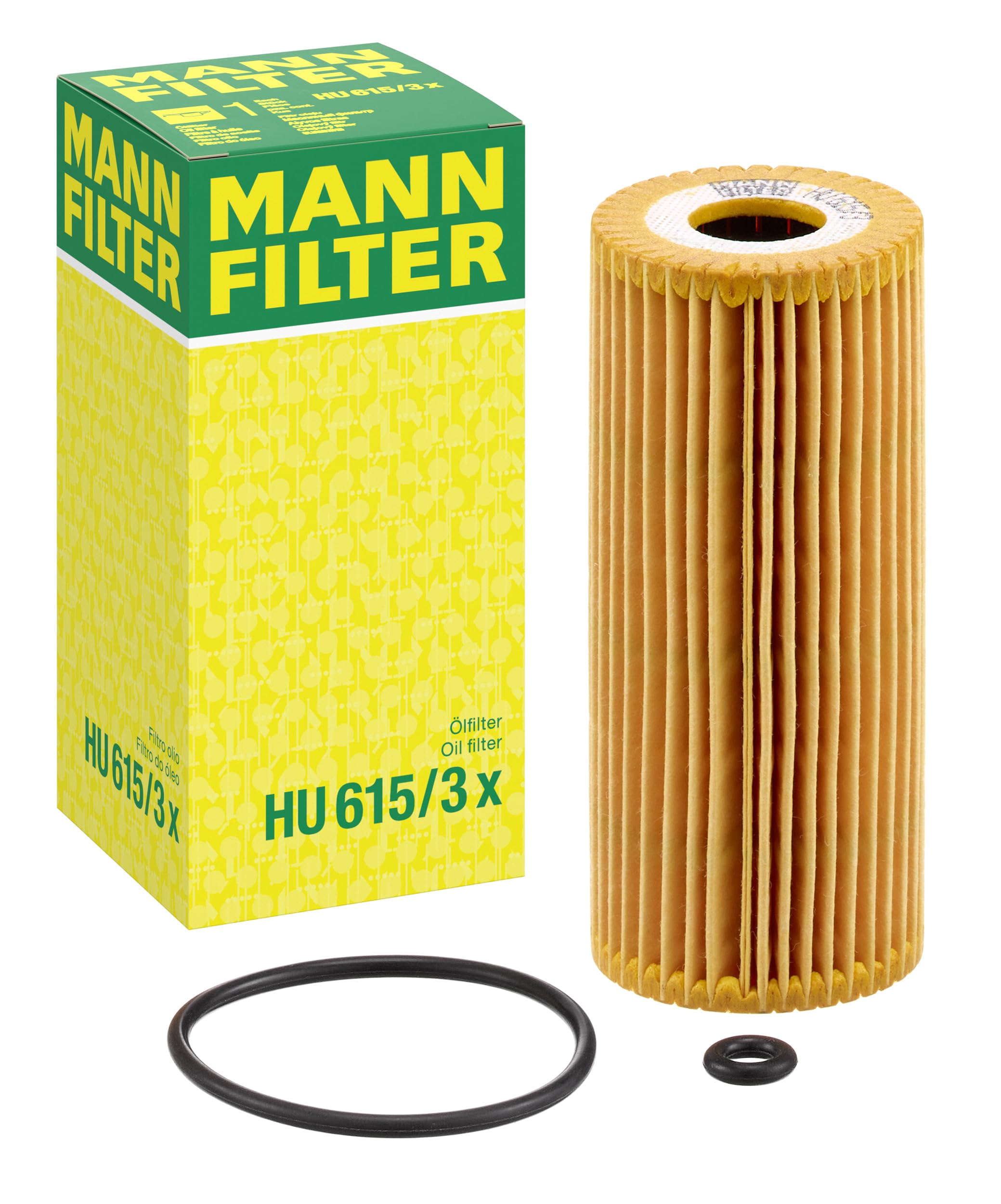 MANN-FILTER HU 615/3 x Ölfilter - für Pkw + Transporter
