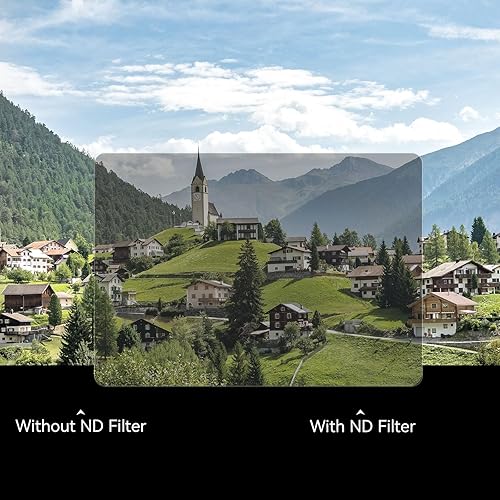 Miniatura 5 de SmallRig 4 filtros ND 0.3 (1 parada) de 5.65, filtro cuadrado de densidad neutra, vidrio óptico B270 recubierto multicapa de 0.157 pulgadas de