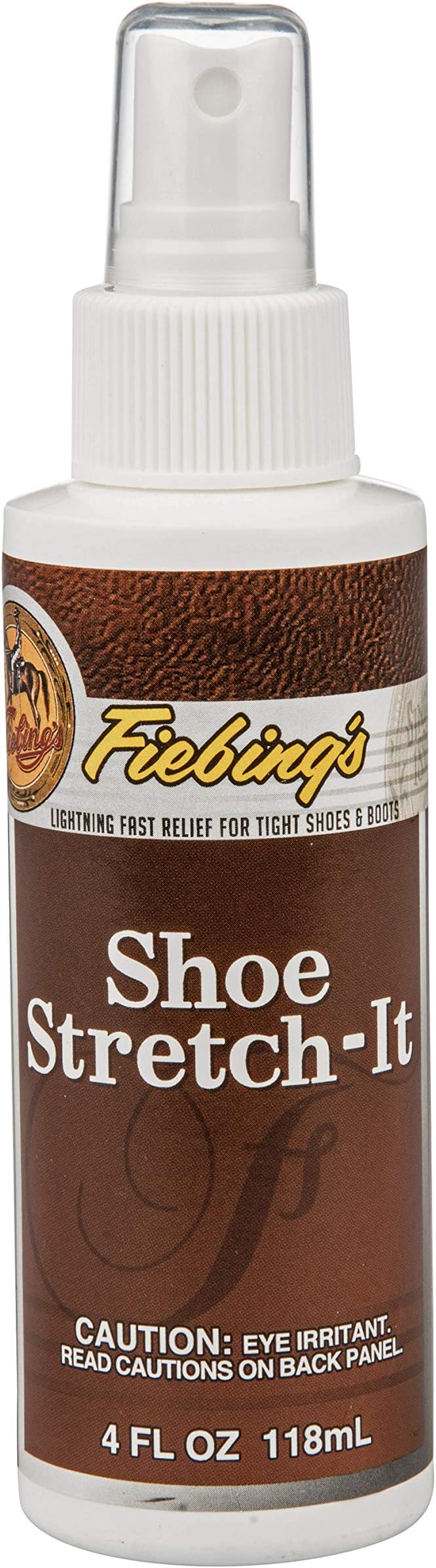 Fiebing's Shoe Stretch-It Spray (4 Fl Oz) - for Leather, Suede, Nubuck, Canvas - Softener & Conditioner Safely Stretches & Expands Shoes & Boots Without Weakening The Material