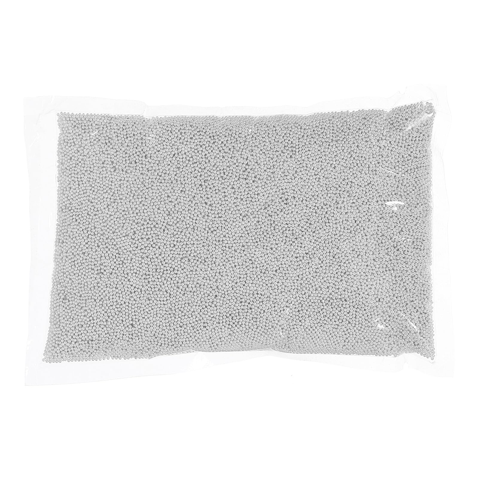 Housoutil Perline per Unghie Fai da Te 10Mm Mini Perline Metalliche Rotonde Argento 500G Decorazioni Nail Art 3D per Manicure Donna Accessori Creativi