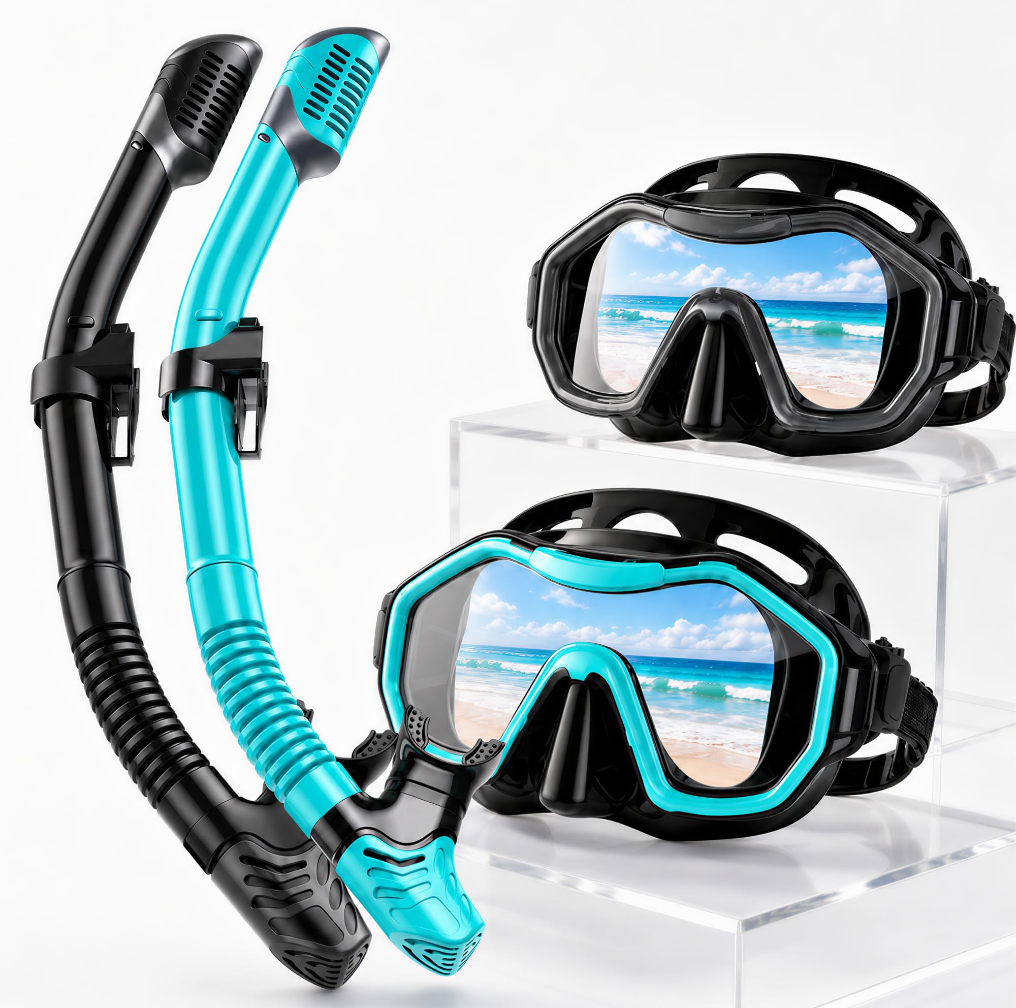 Kwambiri Dry-Top Snorkel Set