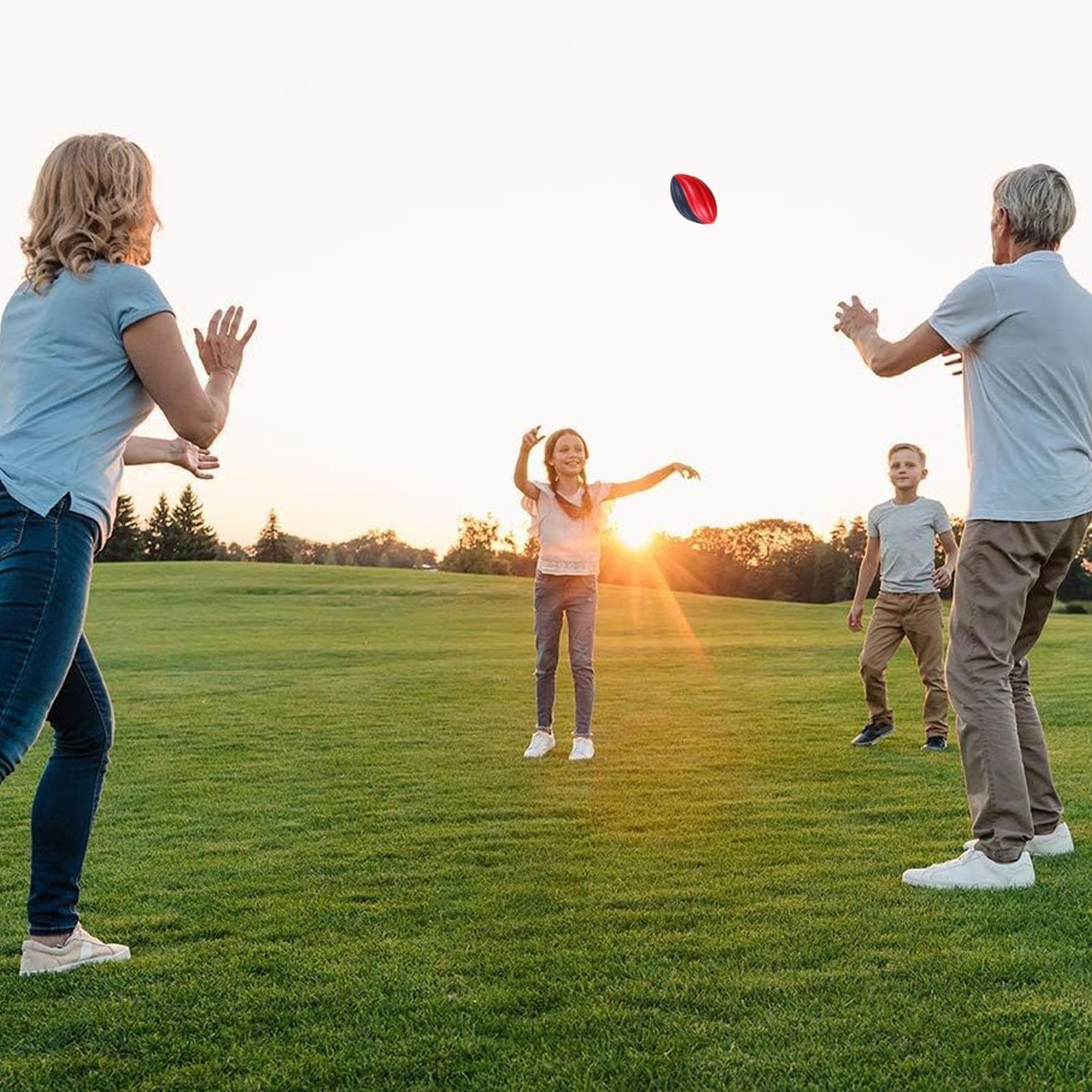 Generico Palla da allenamento per rugby per bambini - Design con impugnatura a a rimbalzo lento, palla da pratica in morbida e resistente, giocattolo sportivo leggero da 5 pollici per lo sviluppo