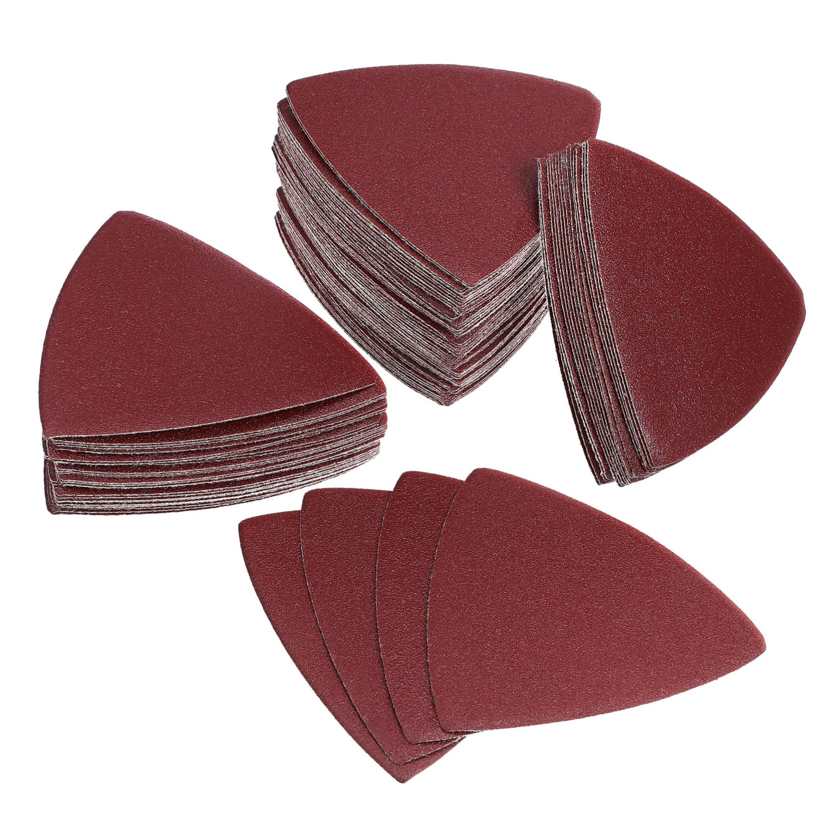 DOITOOL 100 Pcs Triangle Sandpaper Pads Coarse Sandpaper for Crafts for Furniture Wood Sanding Pads
