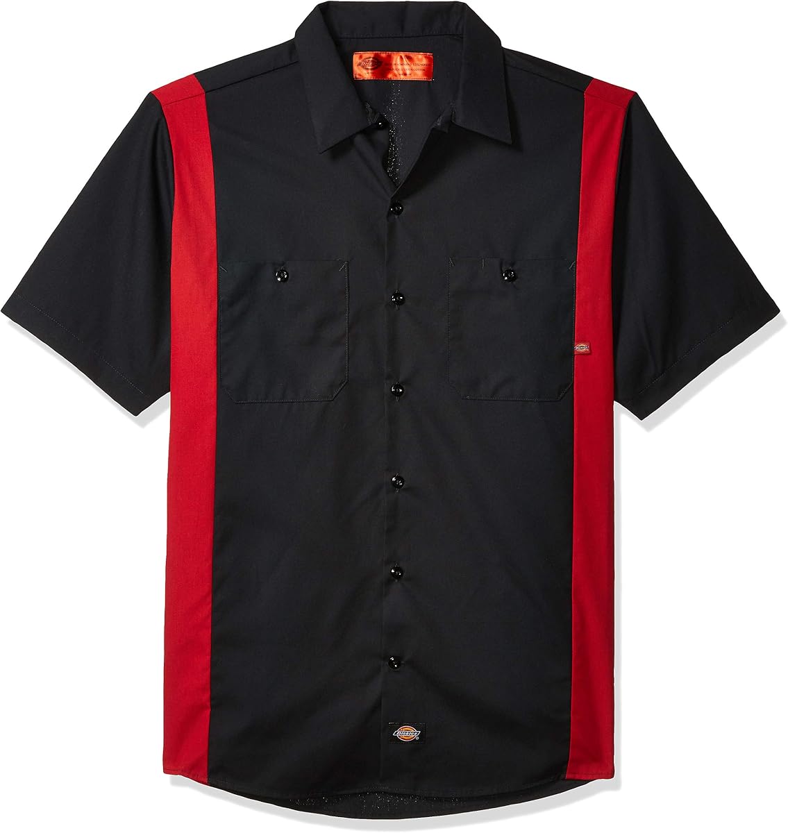 Dickies Occupational Workwear LS524BKER Camisa industrial de manga corta con bloques de color de poliéster/algodón para hombre