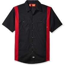 Dickies Occupational Workwear LS524BKER Polyester/Cotton Mens Short Sleeve Industrial Color Block Shirt