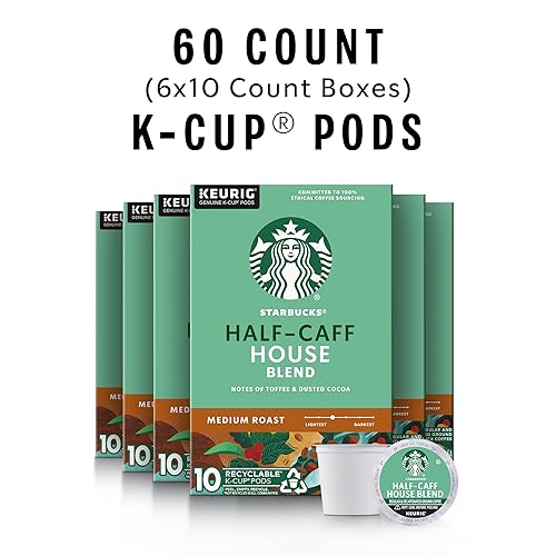 Miniatura 2 de Starbucks Cápsulas de café K-Cup, café tostado medio, mezcla de casa de medio café para cafeteras Keurig, 100% arábica, 6 cajas (60 cápsulas en