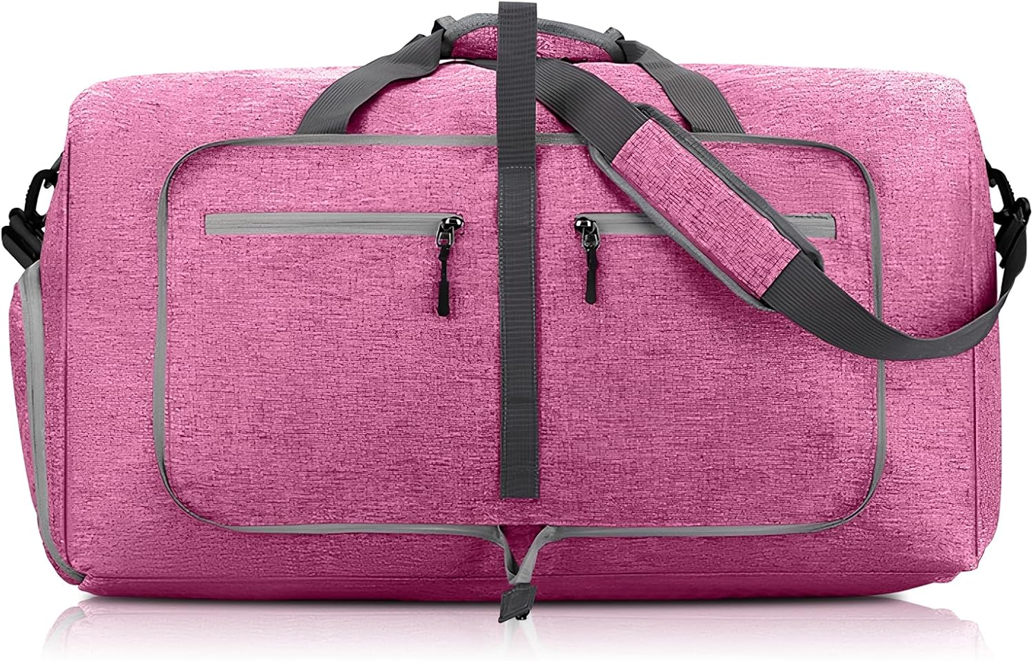 60L Large Capacity Foldable Travel Bag, Stylish Travel Bag with Shoes Compartment for Men and Women, Sports Bag Luggage Suitcase for Holiday, Gym, Pink, Modern 60L Large Capacity Foldable Travel Bag, Stylish Travel Bag with Shoes Compartment for Men and Women, Sports Bag Luggage Suitcase for Holiday, Gym, Pink, Modern