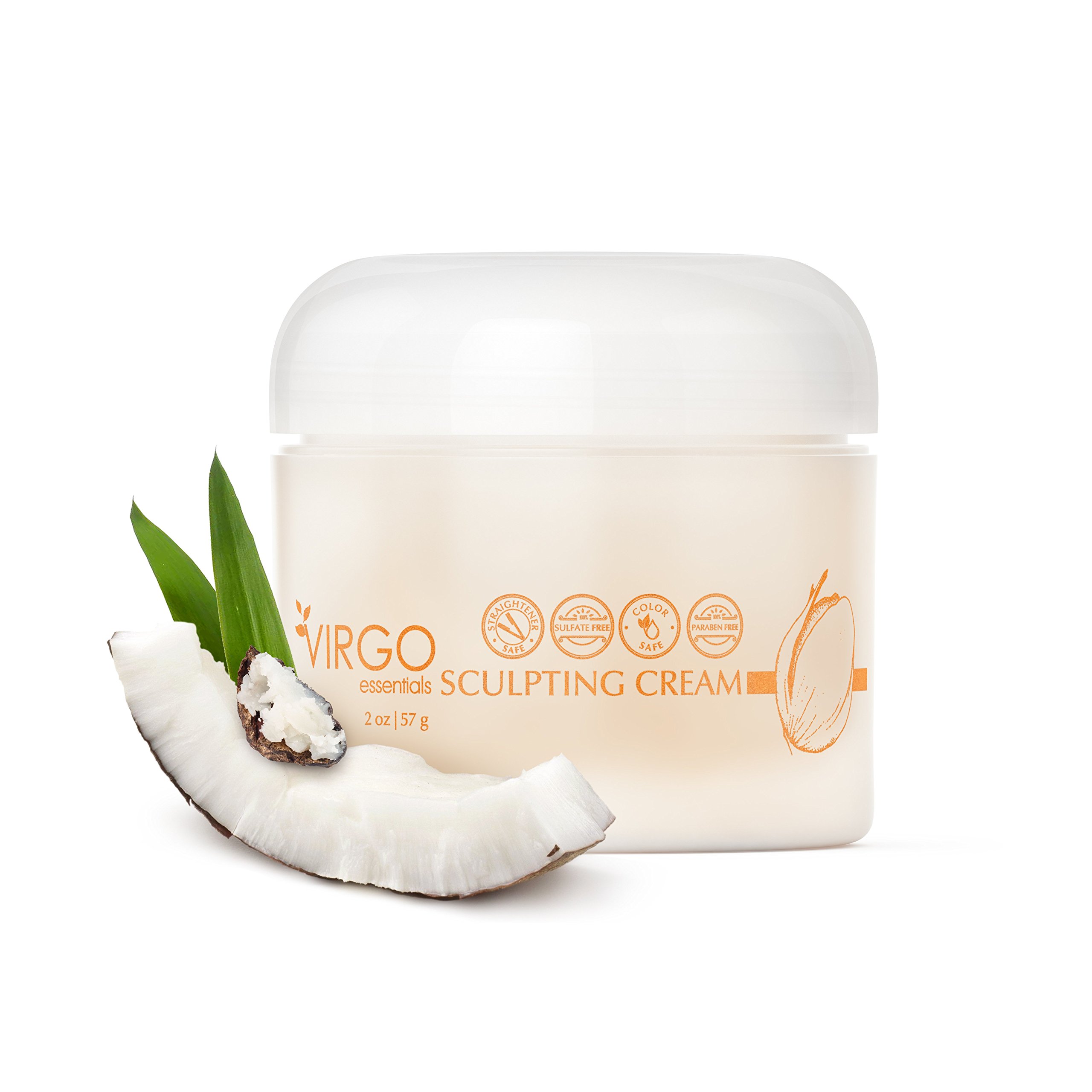 Argan & Coconut Oil Hair Sculpting Cream - Hair Salon Quality for Long & Short Hair - Medium Shine & Medium Hold