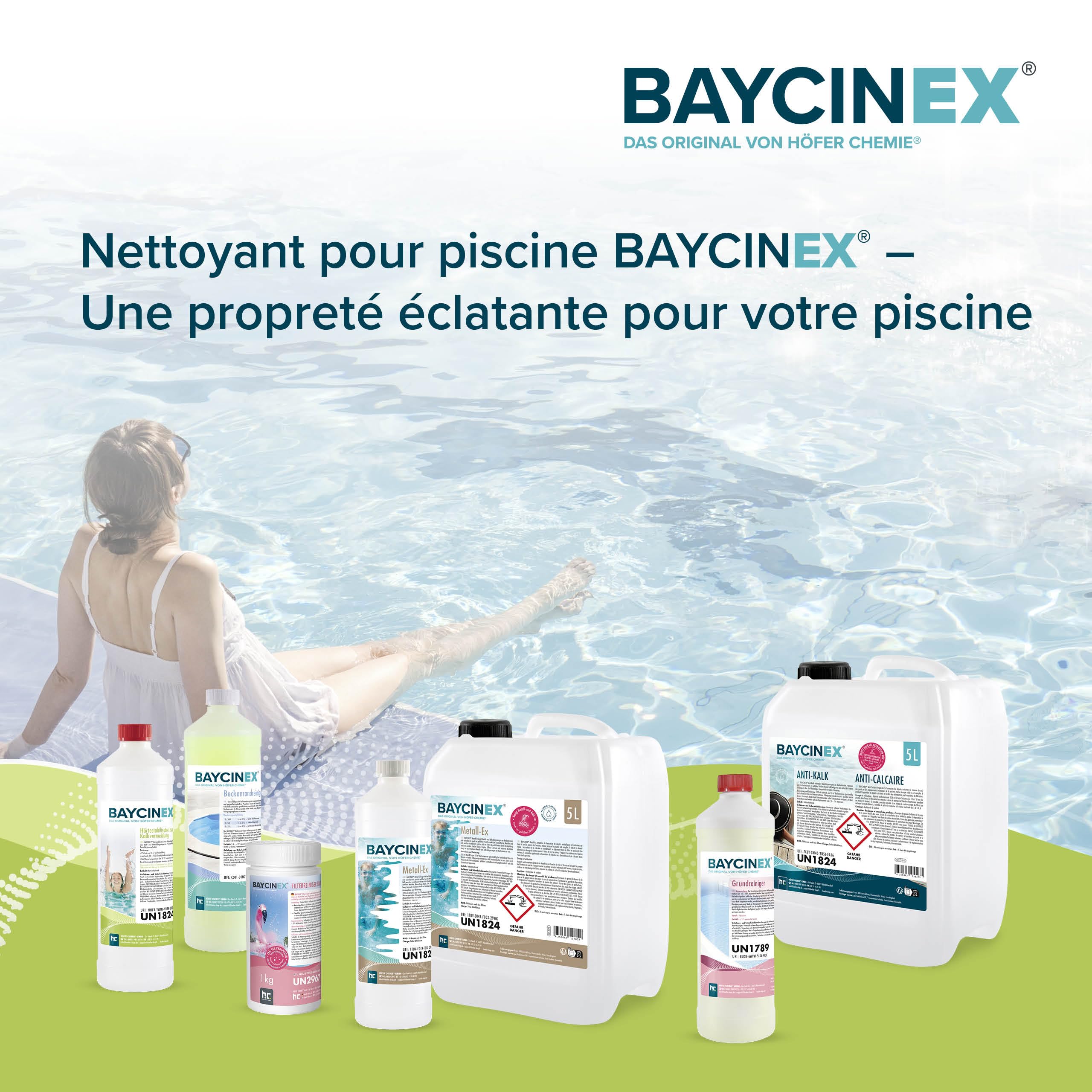 Höfer Chemie 6 x 1 L stabilisateur de dureté à Action Anti-calcaire | Prévient les dépôts calcaires et métalliques, les colorations et l’eau trouble – formule liquide stable au chlore