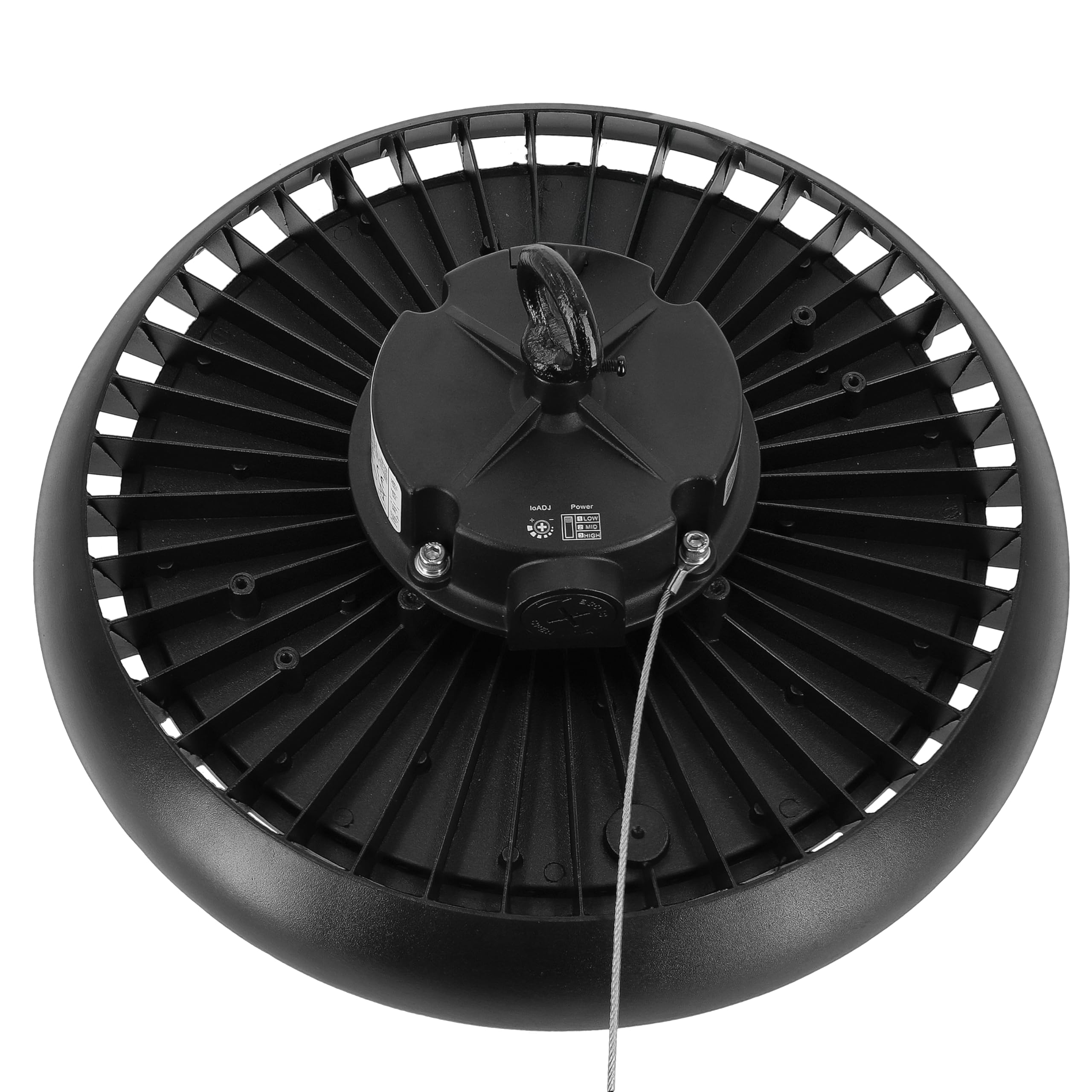 LED Hallenstrahler 200W kaltweiß 6000K 40.000lm 200lm/W 90° CRI>80 | PREMIUM-Marken-Treiber, dimmbar (1-10V), IP65, High Bay, Industrielampe, Werkstattbeleuchtung, Ø340xH110mm | 5 Jahre Garantie