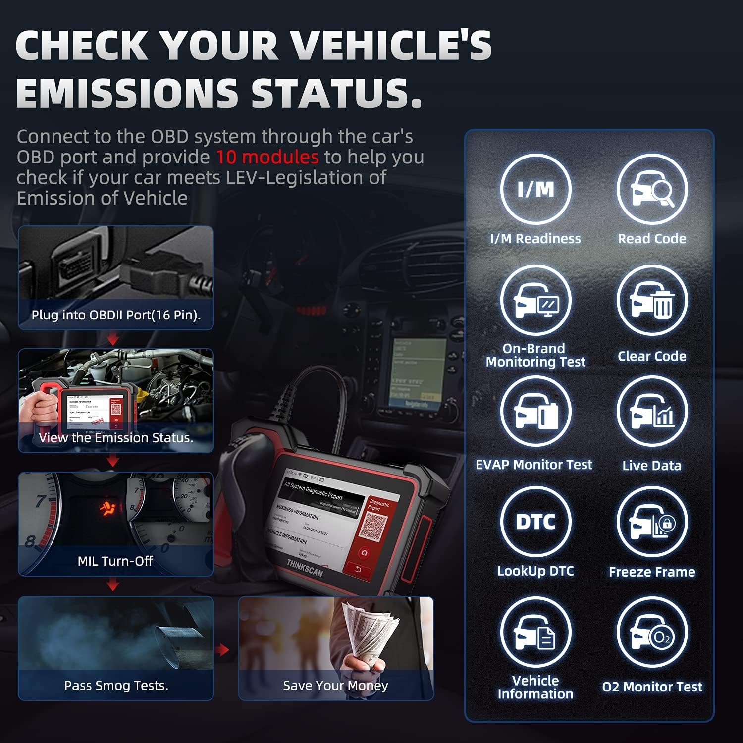 🔥 THINKSCAN OBD2 Scanner Check Engine Code Readers & Scan Tools Plus S4 Auto Diagnostic Car Scanner with ABS SRS Body Control Engine Transmission System Diagnoses and DIY 3 Reset OBD2 Car Scanner Buу 1 gеt 1 THINKSCAN OBD2 Scanner Check Engine Code Readers & Scan Tools Plus S4 Auto Diagnostic Car Scanner with ABS SRS Body Control Engine Transmission System Diagnoses and DIY 3 Reset OBD2 Car Scanner