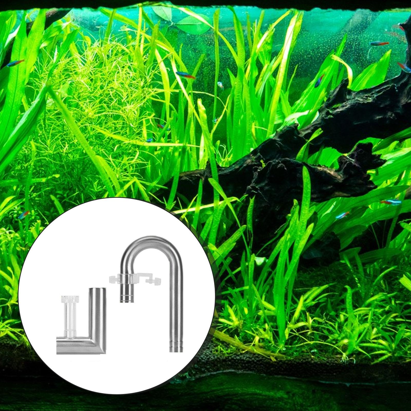 Milageto Tubo per Ninfee per Acquari, Rimozione della Pellicola Oleosa, Acquari Piantumati, Serbatoio per Piante Acquatiche, Acqua Dolce, Universale, Pratico, 16 Uscita Rimuovere l'olio