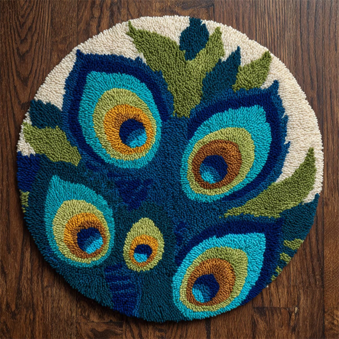Kitquiver Tapestry Kits for Adults Peacock Tail 60x60cm