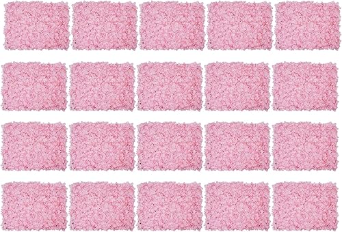 Miniatura 7 de Panel de pared de flores densas, 15.8 x 23.6 pulgadas por rosa rosa, decoración de pared de flores artificiales, decoración de fondo de flores para