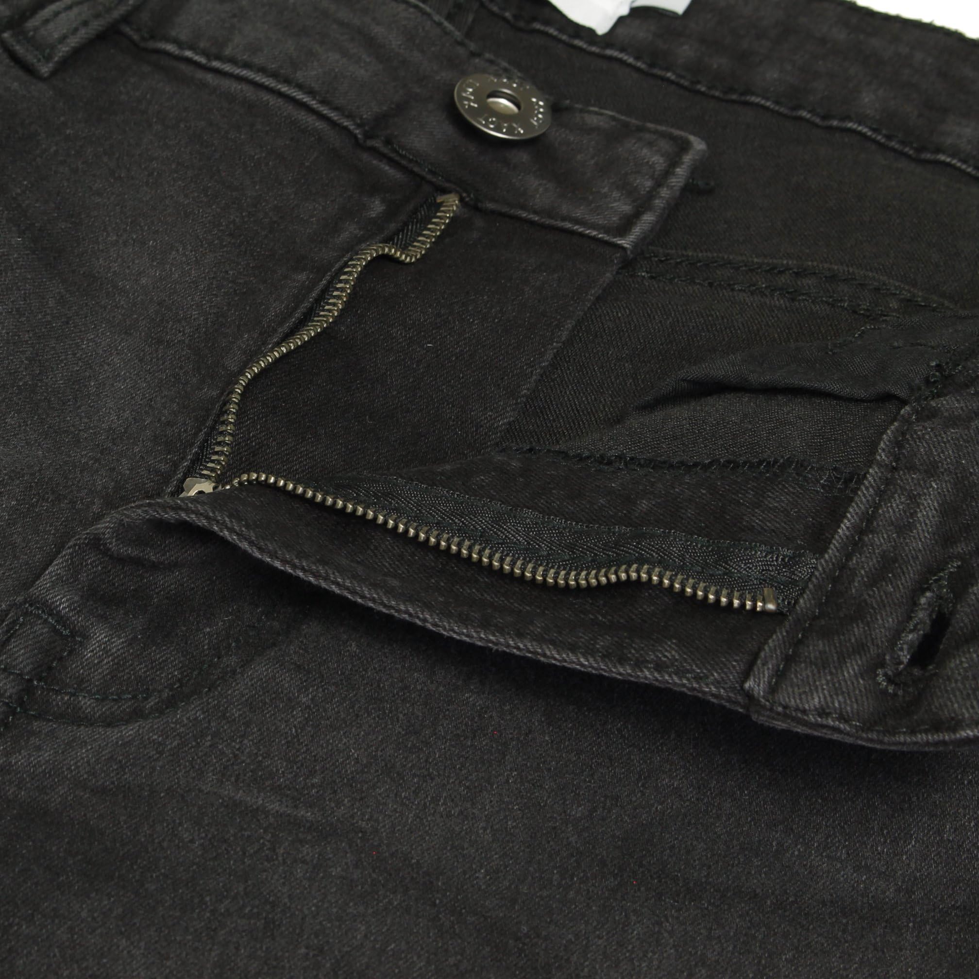 Xact Pantalones Cortos Denim Hombre – Stretch 10 oz, Corte Regular, 5 Bolsillos, Cierre de Cremallera – Look Casual