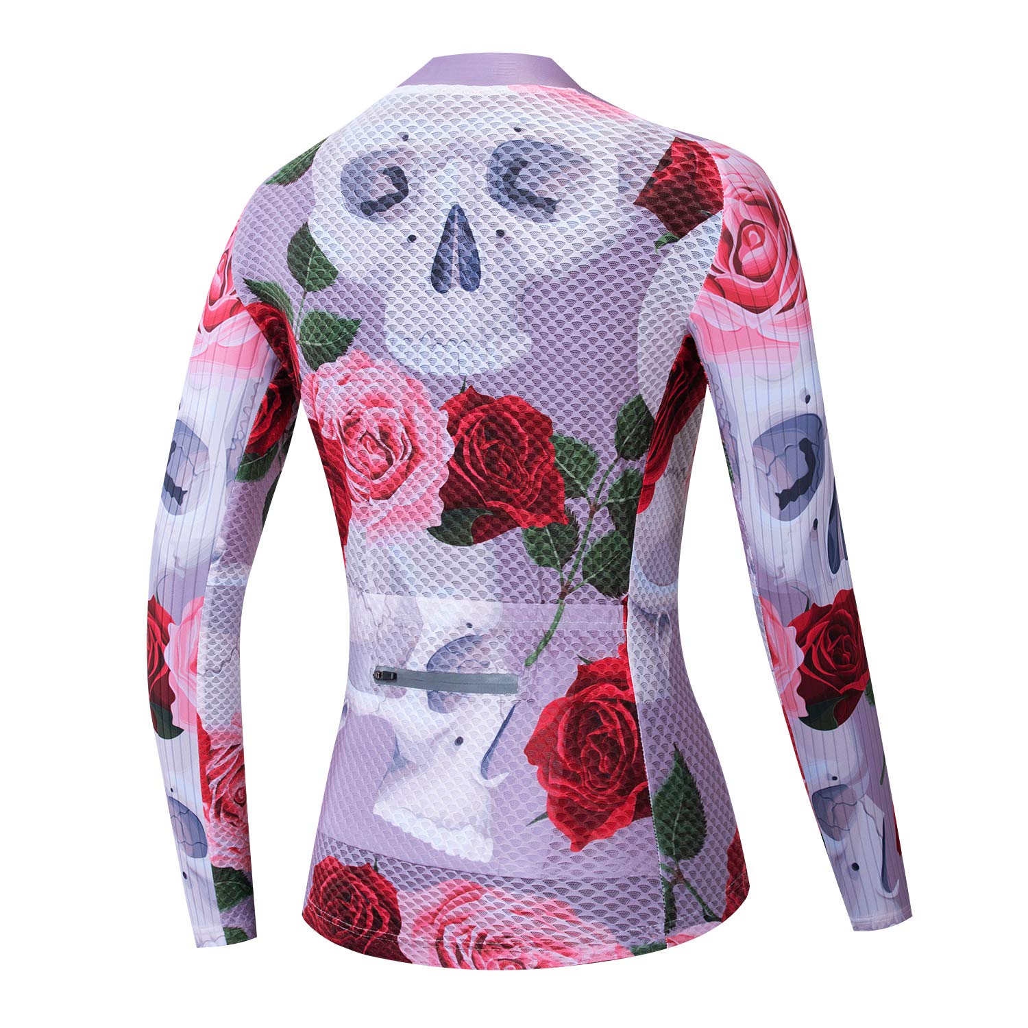 Women's Cycling Jersey Long Sleeve Thermal Fleece with Reflective Stripe