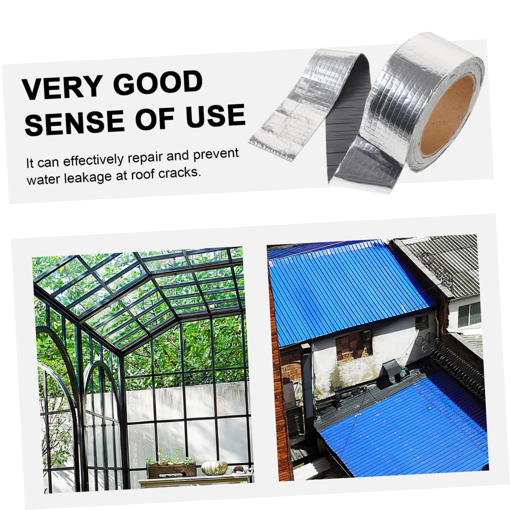 2 piezas Cinta Butilo Adhesiva Selladora Resistente para Reparaciones de Fugas Tejados y Ventanas Fácil Instalación Superficies Irregulares Pack de Unidades X