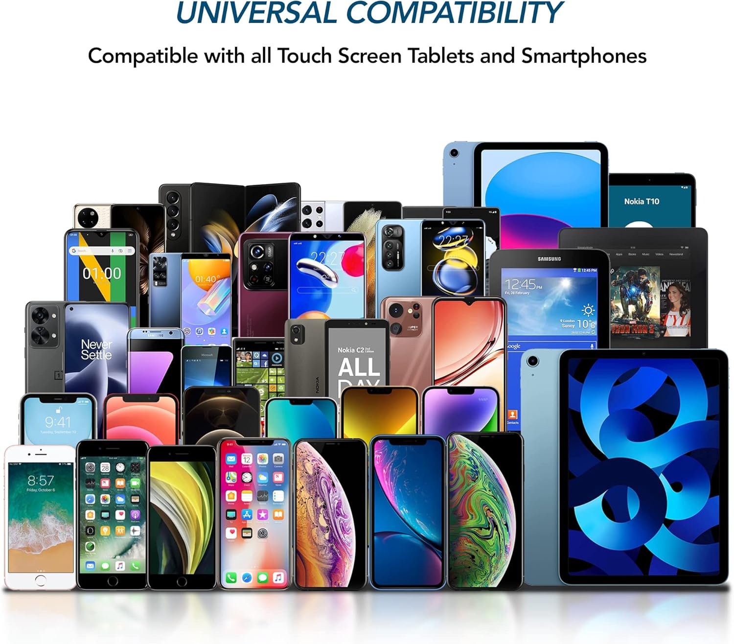 Stylus Pens for Touch Screens, Stylus Pen for iPad, Tablet Stylus Pencil, High Sensitivity & Fine Point Universal for Android/Phone/iPad Pro/Air/Android/and All Devices, 10 Pack : Cell Phones & Accessories