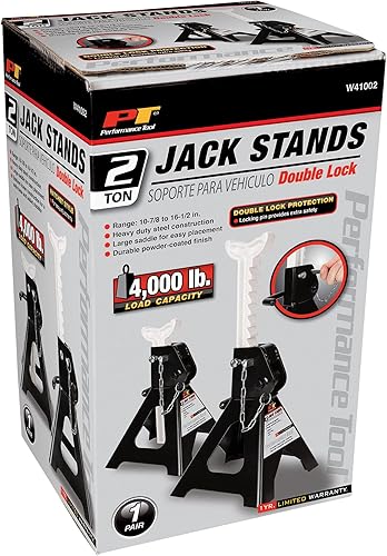 Miniatura 8 de Performance Tool W41006 Soportes de gato de bloqueo doble de 6 toneladas (par)