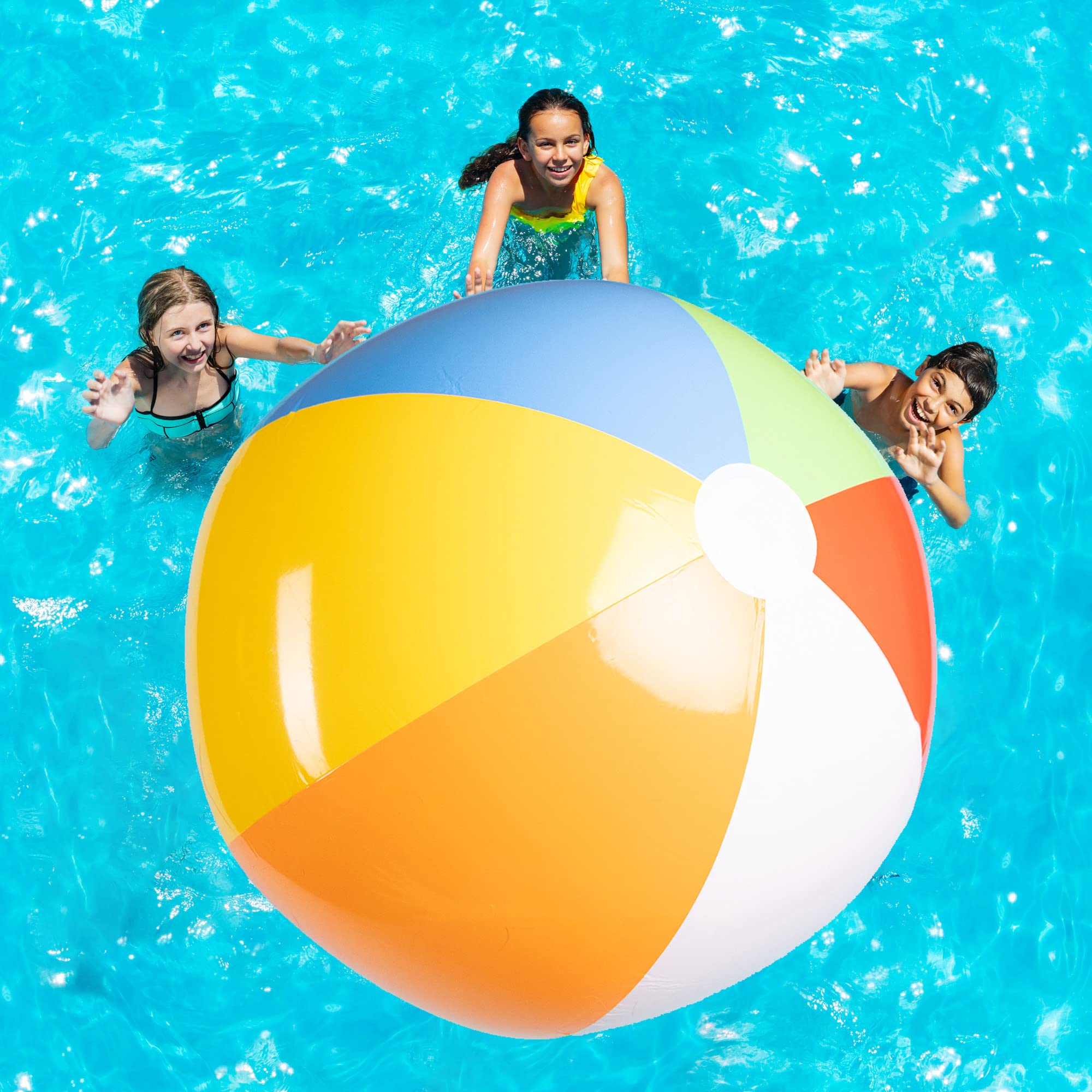 Buy Top Race Giant Beach Ball 6 Foot Large Beach Ball, Huge Rainbow