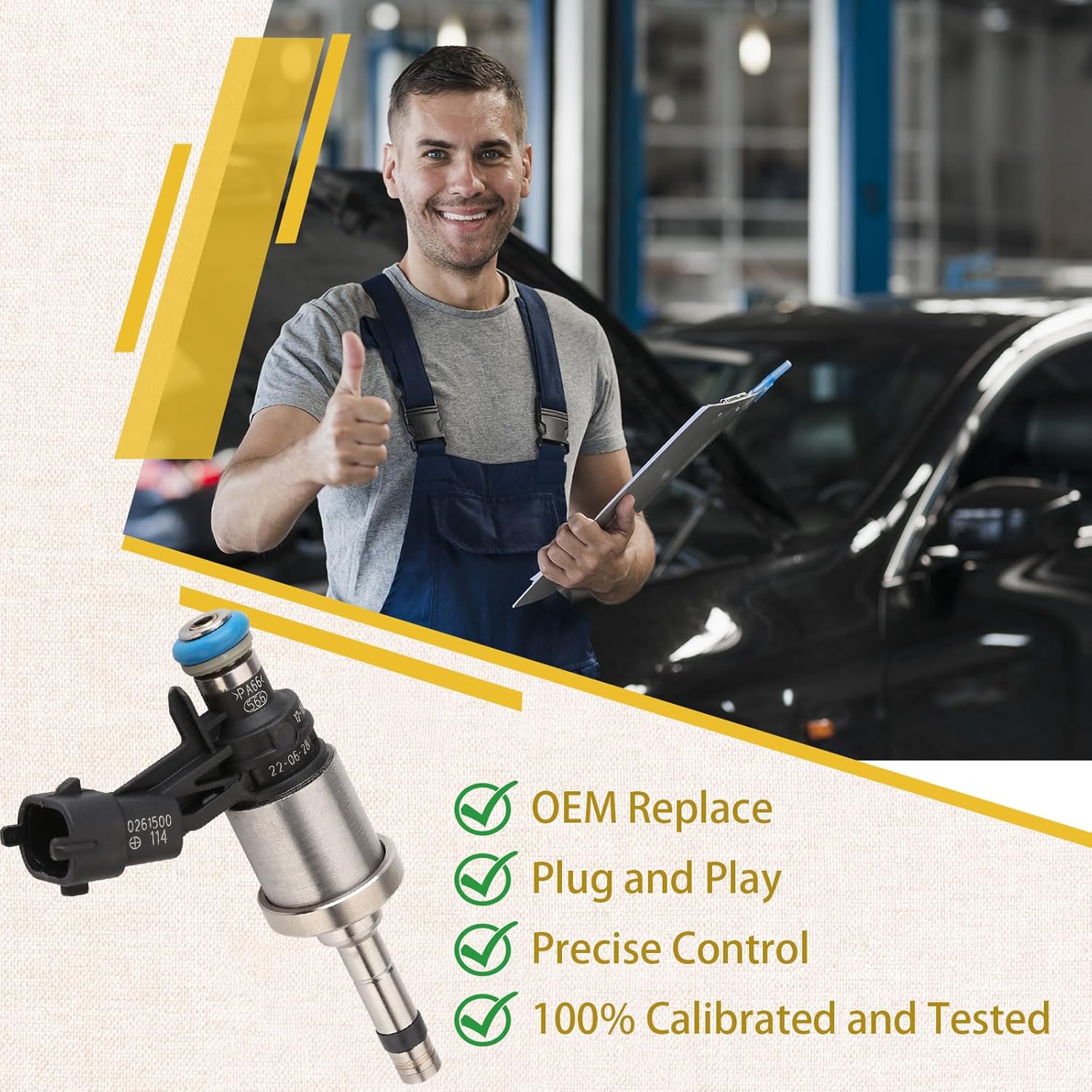 Set of 6 GDI 3.6L High-pressure Fuel Injectors,Compatible with/Chevy 3.6 Camaro Traverse 2009-2011,Compatible with/GMC Acadia,Compatible with/Cadillac CTS STS 2008-2010 |Replace# 12669384|