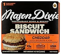 Vista 1 de MASON DIXIE BISCUIT CO - Sándwich de desayuno con salchicha y queso cheddar, 4.7 OZ