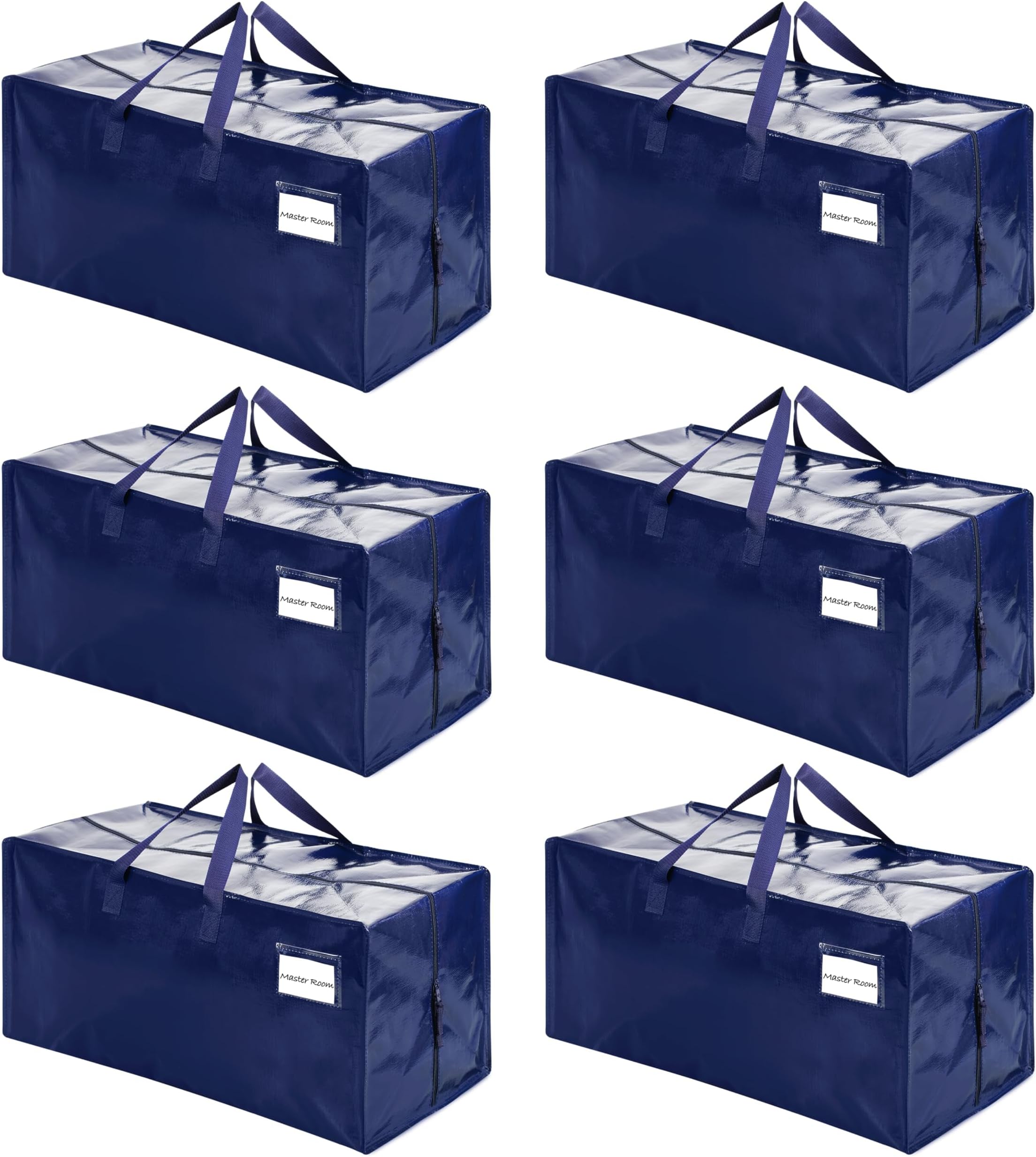 6 Pack Heavy Duty Moving Bags with Backpack Straps, Zippers & Handles, Extra Large Packing Bags for College Dorm Essentials, Moving Supplies Alternative to Cardboard Moving Boxes