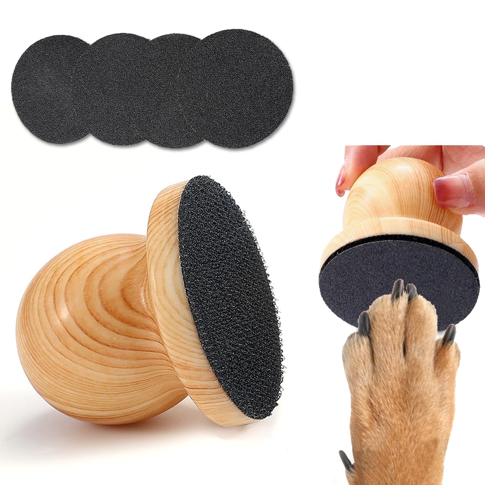 5-Piece Dog Nail File Set Wooden Dog Scratch Pad for Nails Noise-Free Paw Grooming Board for Stress-Free Claw Care-image-21
