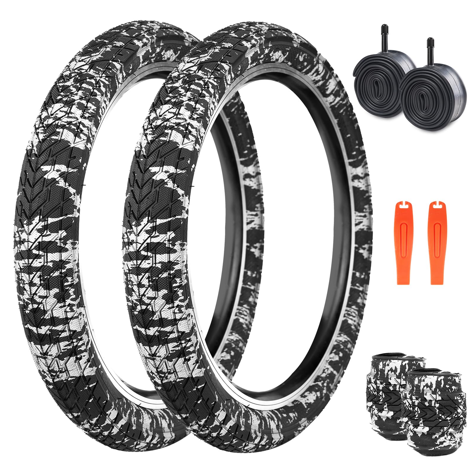 ZUKKA 20 x 2.35 Bike Tire 2 Pack 20 inch x 2.35 BMX Bike Tire