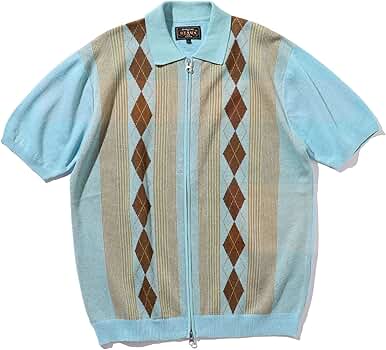 【BEAMS PLUS】ラミーコットン ジャカード ジップニット ポロシャツ BEAMS PLUS】ラミーコットン ジャカード ジップニット