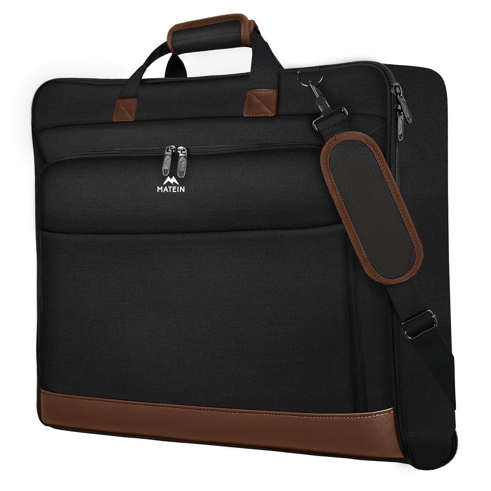 MATEIN Suit Garment Bag for Travel Large Garment Bags for Hanging Clothes Travel Foldable Suit Carrier with Shoulder