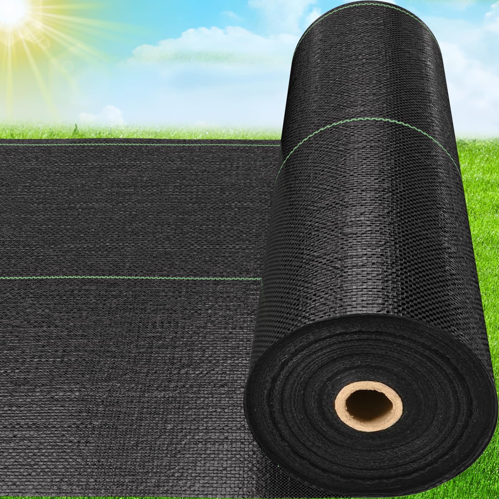 AMAGABELI GARDEN & HOME 3ft x 50ft Weed Barrier Landscape Fabric Garden Cloth Heavy Duty Weed Control Blocker Mat Gardening Ground Cover Durable Woven Geotextile Fabric Driveway Underlayment
